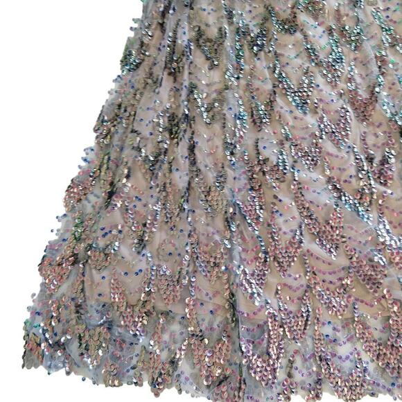 Torrid Mini Sequin Mesh Shift Dress Size 12 0 NWT Purple Party Shimmer New - Picture 5 of 11